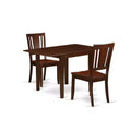 HomeStock 3-Piece Mahogany Finish Solid Wood Top Dining Table Set