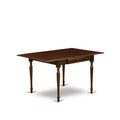 HomeStock 3-Pc Mahogany Finish Solid Wood Top with Dropleaf Dining Table Set - Seats 2