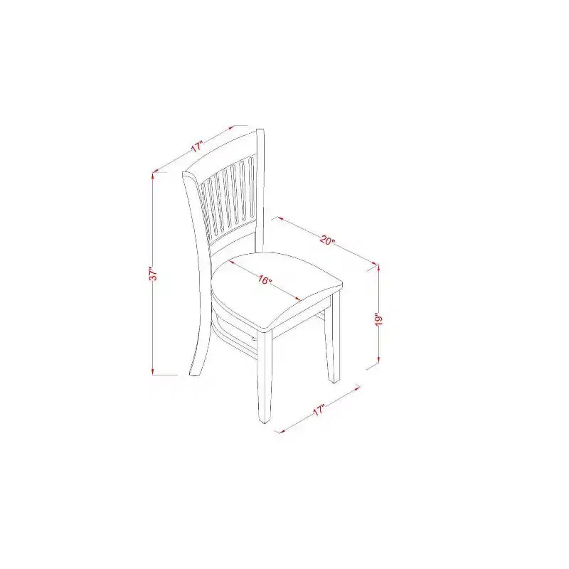 Ensemble de salle à manger du milieu du siècle avec 4 chaises - Ensemble de cuisine bohème - Finition blanc lin