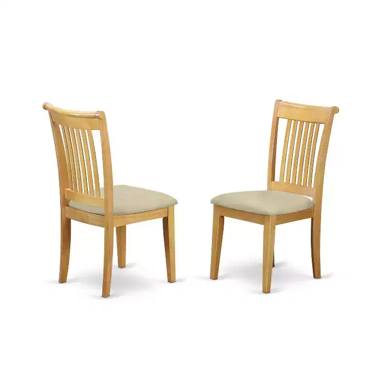 Ensemble de salle à manger bohème - Table et chaises 3 pièces - Table carrée, chaises rembourrées en lin, finition chêne