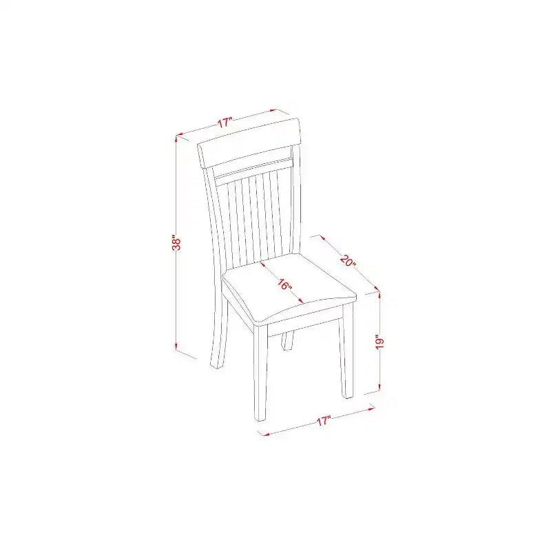 Ensemble de salle à manger 3 pièces HomeStock avec plateau en bois massif finition acajou et table à rallonges