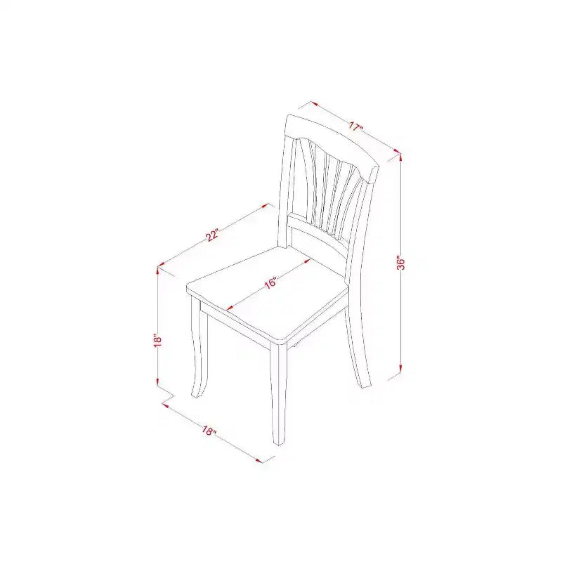 Ensemble de salle à manger 3 pièces HomeStock, table en bois massif à finition noire et cerise