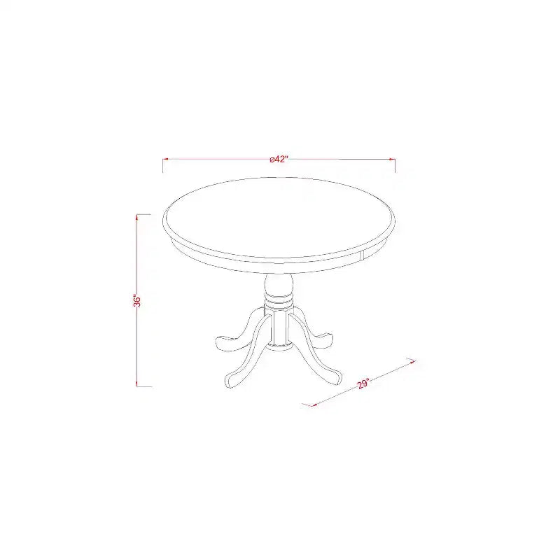 Ensemble de salle à manger Art Déco - Table ronde et chaises - Hauteur de cuisine moderne