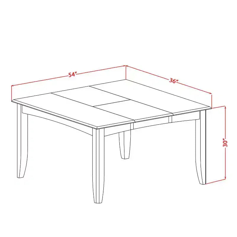 Table de salle à manger HomeStock 7 pièces avec plateau carré en bois massif finition noir et cerisier et 6 chaises