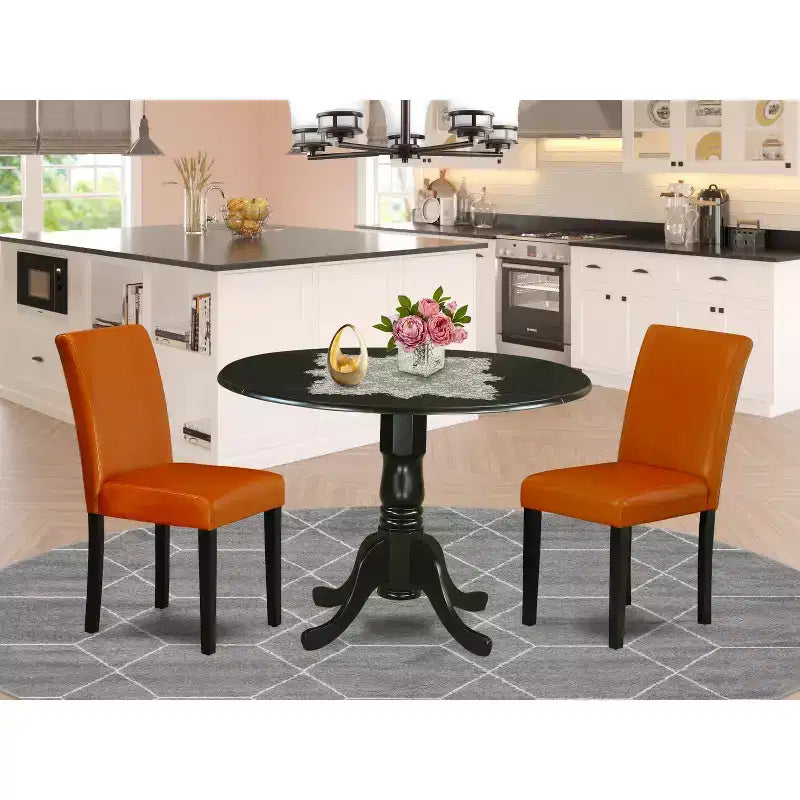 Ensemble table de salle à manger ronde avec chaises