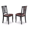 HomeStock 3-Piece Black and Cherry Finish Solid Wood Top - Dining Room Set - Seats-4