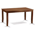 HomeStock 6-Piece Rectangle Mahogany Finish Solid Wood Top Dining Table with 1 Bench, 4 Chairs with Slat Back