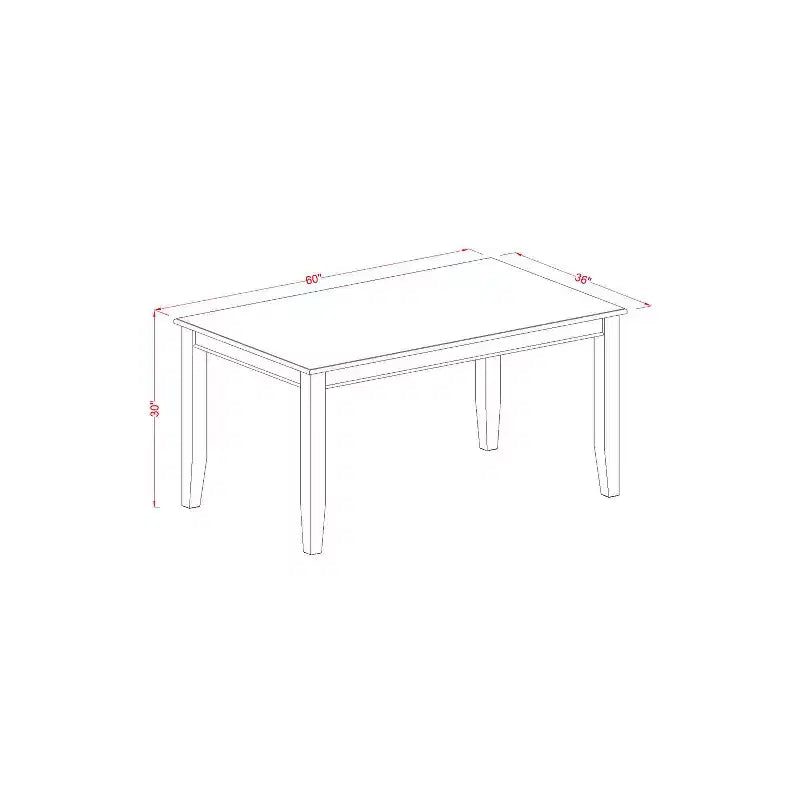 HomeStock – Table de salle à manger rectangulaire 6 pièces avec plateau en bois massif fini acajou, 1 banc et 4 chaises à dossier à lattes