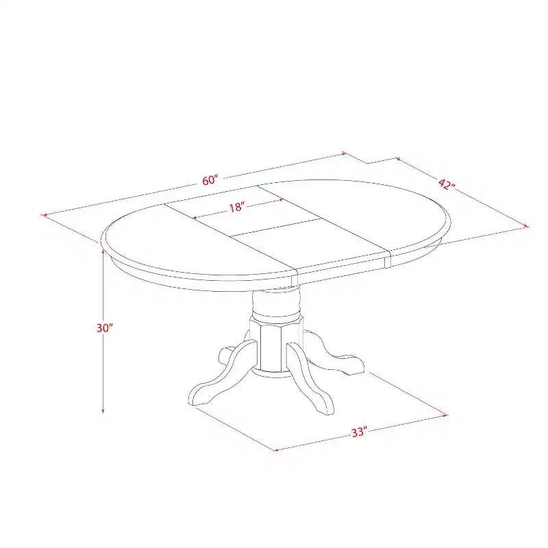 Ensemble de salle à manger 7 pièces de style Mid-Century - Table et chaises de cuisine modernes