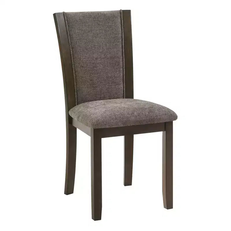 Ensemble de salle à manger 6 pièces GDFStudio Eira Farmhouse avec table rectangulaire en bois d'hévéa, 1 banc et 4 chaises rembourrées en lin