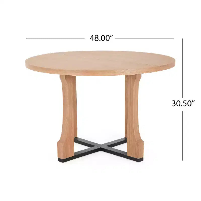 Ensemble de salle à manger moderne 5 pièces Christopher Knight Home Dara en bois d'hévéa avec table ronde et chaises rembourrées