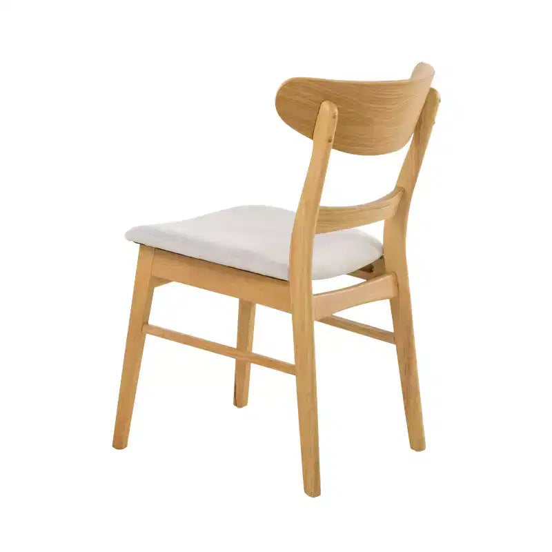 Ensemble de salle à manger moderne 5 pièces Christopher Knight Home Dara en bois d'hévéa avec table ronde et chaises rembourrées