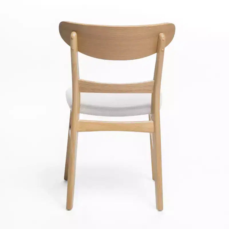 Ensemble de salle à manger moderne 5 pièces Christopher Knight Home Dara en bois d'hévéa avec table ronde et chaises rembourrées