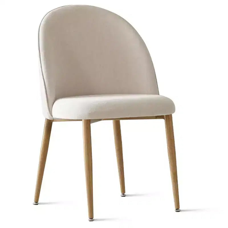 Ensemble de salle à manger ovale 7 pièces, 6 chaises rembourrées à dossier incurvé et table effet bois de 79 cm pour cuisine ou salle à manger moderne-Panipeachy