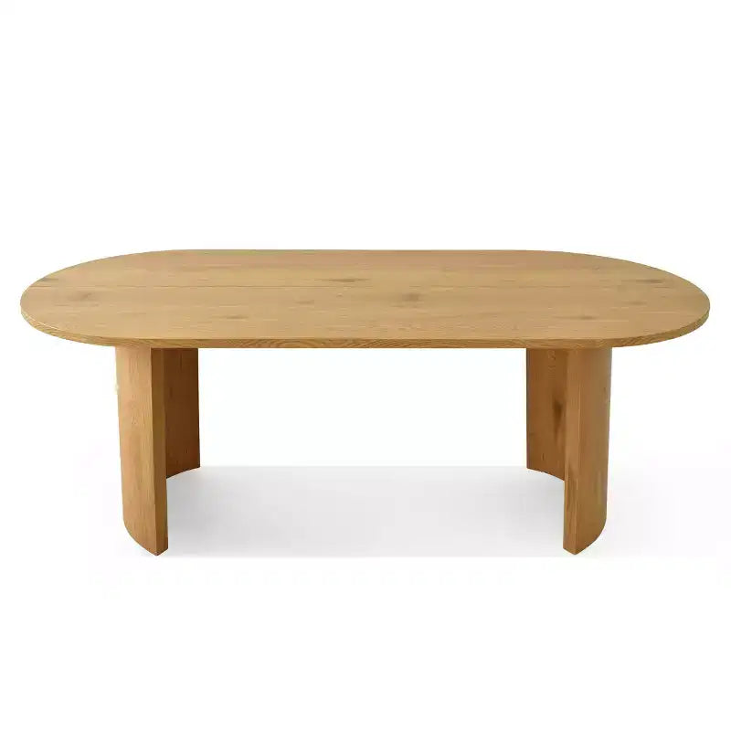 Ensemble de salle à manger ovale 7 pièces, 6 chaises rembourrées à dossier incurvé et table effet bois de 79 cm pour cuisine ou salle à manger moderne-Panipeachy