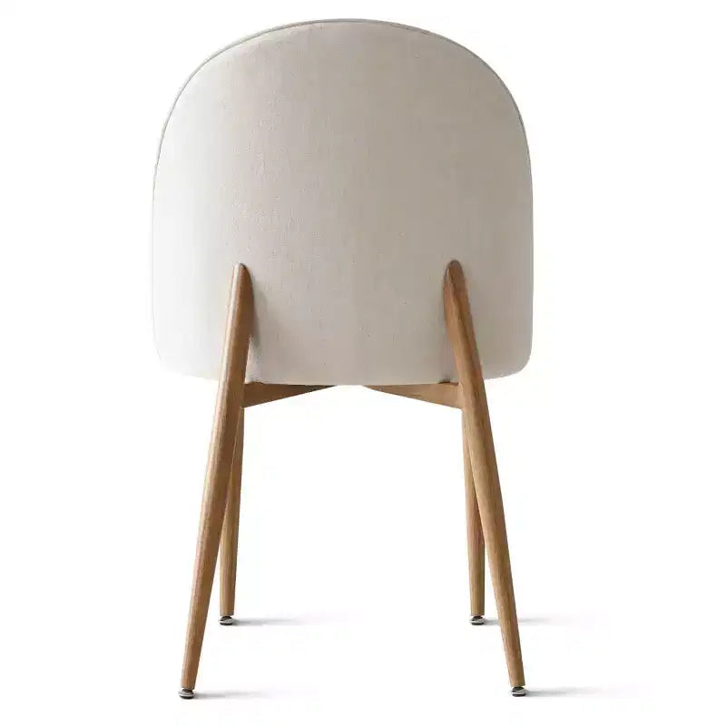 Ensemble de salle à manger 5 pièces en chêne, table ronde à pied central de 46 pouces et 4 chaises rembourrées avec pieds en métal imitation chêne pour cuisine ou salle à manger - Panipeachy