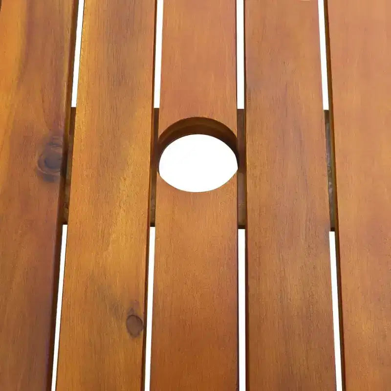vidaXL Ensemble repas d'extérieur pliable marron en bois d'acacia massif Moyen