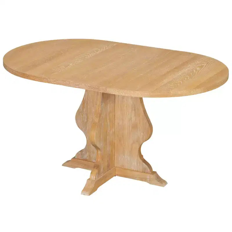 GDFStudio Mandy – Ensemble de salle à manger extensible 5 pièces style ferme avec chaises rembourrées
