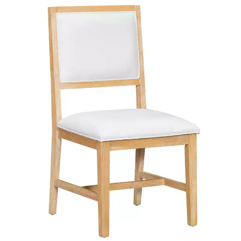 GDFStudio Mandy – Ensemble de salle à manger extensible 5 pièces style ferme avec chaises rembourrées