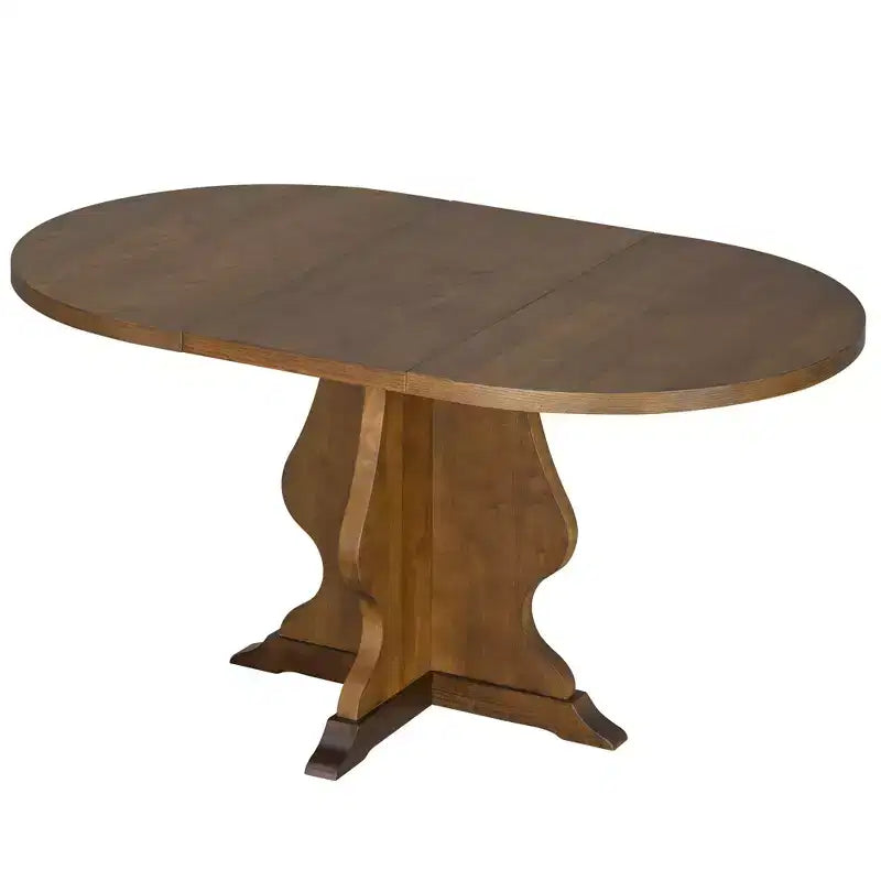 GDFStudio Mandy – Ensemble de salle à manger extensible 5 pièces style ferme avec chaises rembourrées