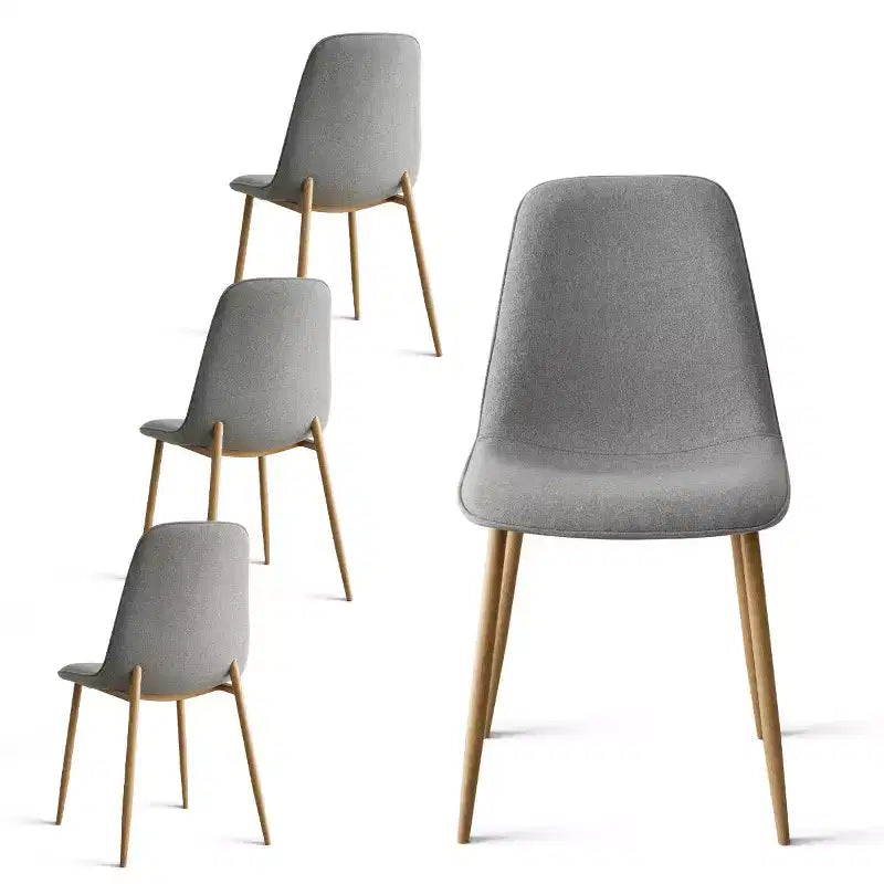 Ensemble de salle à manger 5 pièces pour 4 personnes, table ronde avec 4 chaises rembourrées, pieds en chêne pour appartement, meubles d'intérieur - Panipeachy