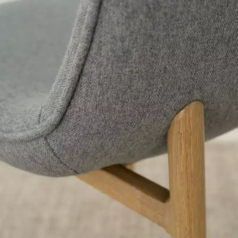 Ensemble de salle à manger 5 pièces pour 4 personnes, table ronde avec 4 chaises rembourrées, pieds en chêne pour appartement, meubles d'intérieur - Panipeachy