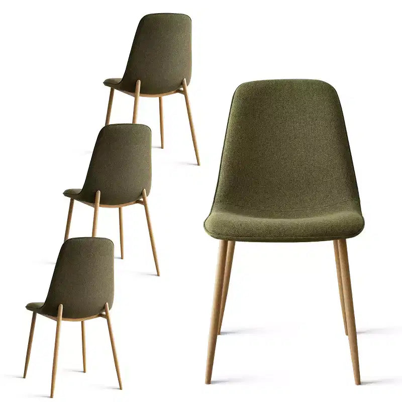 Ensemble de salle à manger 5 pièces pour 4 personnes, table ronde avec 4 chaises rembourrées, pieds en chêne pour appartement, meubles d'intérieur - Panipeachy