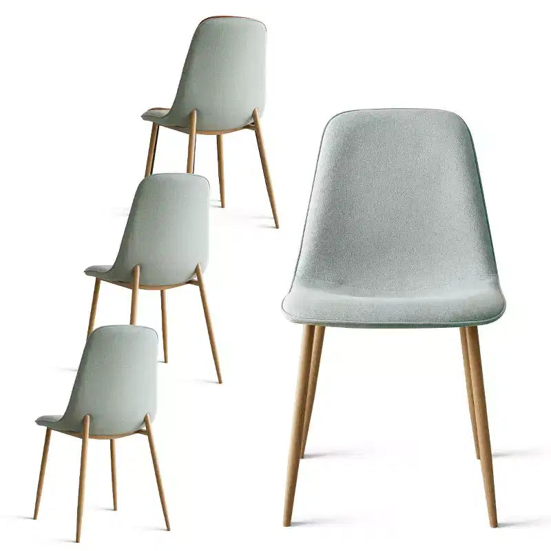 Ensemble de salle à manger 5 pièces pour 4 personnes, table ronde avec 4 chaises rembourrées, pieds en chêne pour appartement, meubles d'intérieur - Panipeachy
