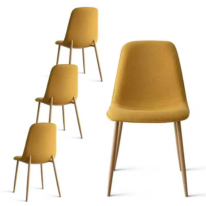 Ensemble de salle à manger 5 pièces pour 4 personnes, table ronde avec 4 chaises rembourrées, pieds en chêne pour appartement, meubles d'intérieur - Panipeachy