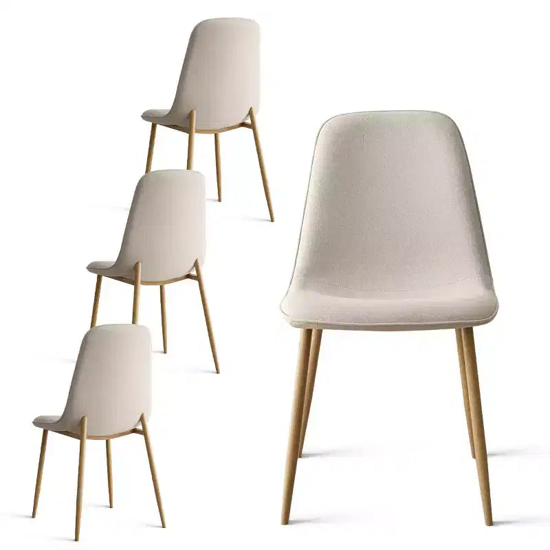 Ensemble de salle à manger 5 pièces pour 4 personnes, table ronde avec 4 chaises rembourrées, pieds en chêne pour appartement, meubles d'intérieur - Panipeachy