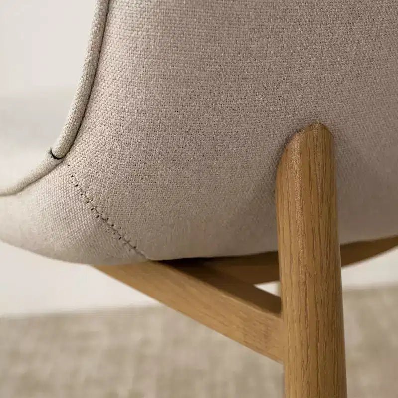 Ensemble de salle à manger 5 pièces pour 4 personnes, table ronde avec 4 chaises rembourrées, pieds en chêne pour appartement, meubles d'intérieur - Panipeachy