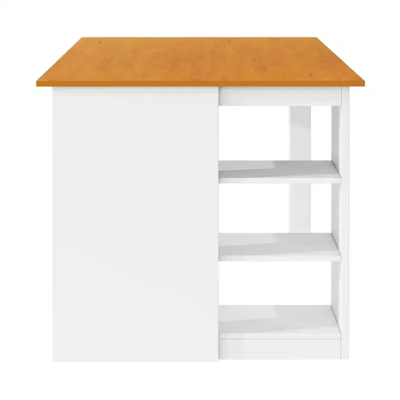 Ensemble de salle à manger 5 pièces hauteur comptoir de style ferme pour 4, ensemble table de bar en bois avec étagères de rangement et 4 chaises rembourrées