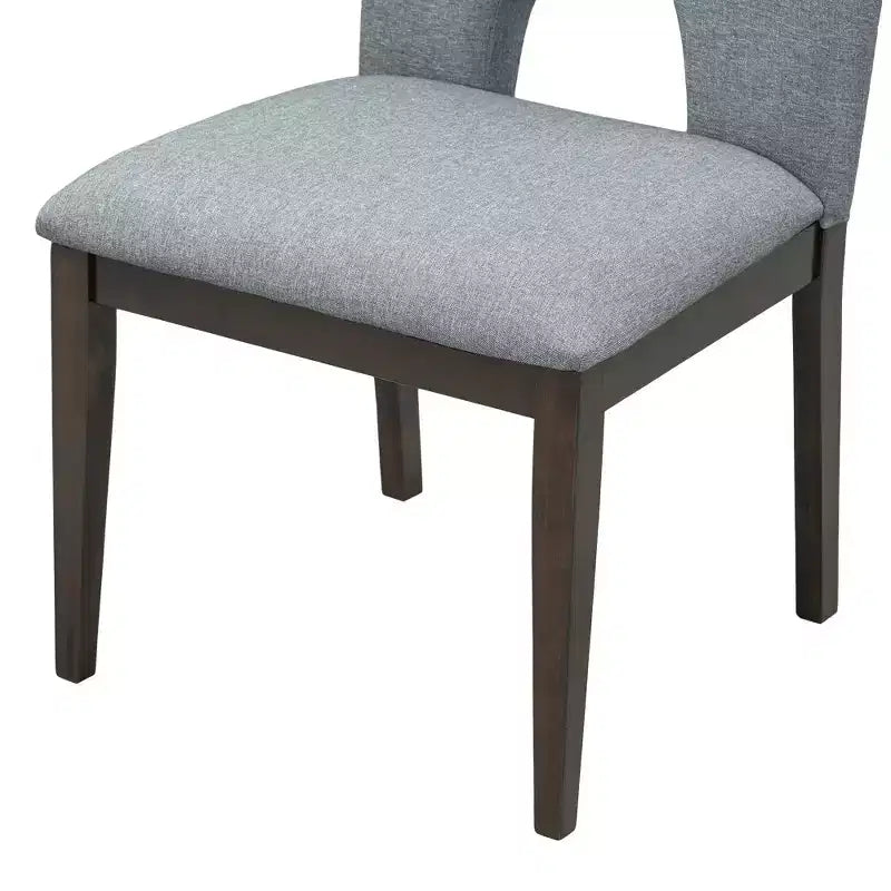Ensemble de salle à manger rond extensible 5 pièces pour 4 personnes, table de salle à manger de cuisine moderne avec rallonge amovible et 4 chaises rembourrées pour salle à manger