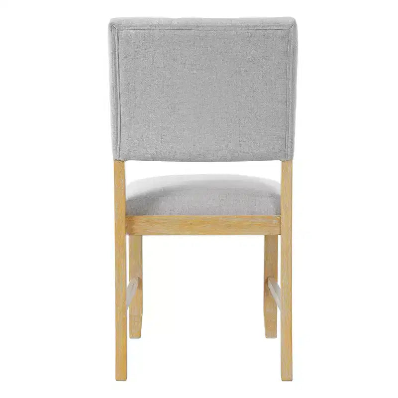 Ensemble de salle à manger minimaliste pour 4 personnes, ensemble de salle à manger rectangulaire 5 pièces en bois massif avec 4 chaises rembourrées pour salle à manger, finition bois naturel