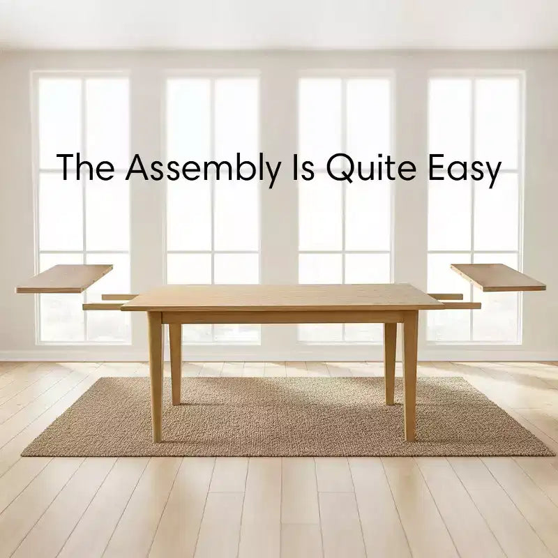 Ensemble de table à manger moderne pour 6/8 personnes, table extensible peu encombrante, chaises à dossier en rotin avec coussins beiges pour cuisine, salle à manger-Panipeachy