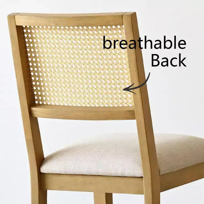 Ensemble de table à manger moderne pour 6/8 personnes, table extensible peu encombrante, chaises à dossier en rotin avec coussins beiges pour cuisine, salle à manger-Panipeachy