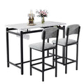 sumyeg 3 Piece Dining Table Set with 2 Upholstered Chairs for Kitchen or Small Apartment