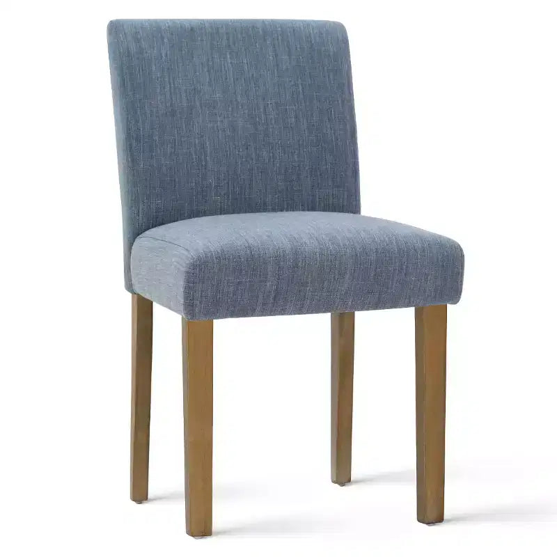 Ensemble table à manger extensible 120-210 cm pour 4 personnes, table finition bois naturel et 4 chaises sans accoudoirs rembourrées avec pieds en bois massif-Panipeachy