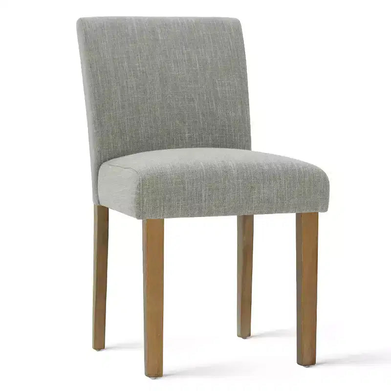 Ensemble table à manger extensible 120-210 cm pour 4 personnes, table finition bois naturel et 4 chaises sans accoudoirs rembourrées avec pieds en bois massif-Panipeachy