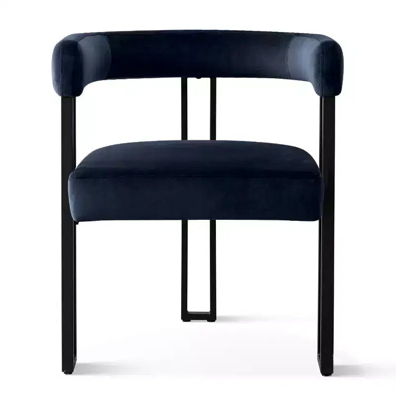 Ensemble table à manger extensible 47-83 pour 4 personnes, table noire et 4 chaises de salle à manger rembourrées en velours avec pieds en métal, style moderne - Panipeachy