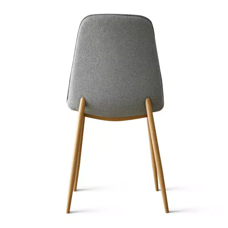 Ensemble de salle à manger rond 5 pièces, table piédestal 37" avec plateau aspect bois et chaises courbées rembourrées, style moderne-Panipeachy