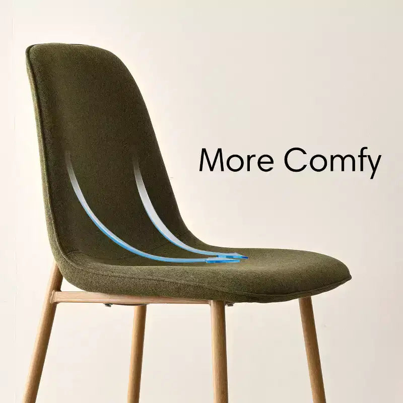 Ensemble de salle à manger rond 5 pièces, table piédestal 37" avec plateau aspect bois et chaises courbées rembourrées, style moderne-Panipeachy