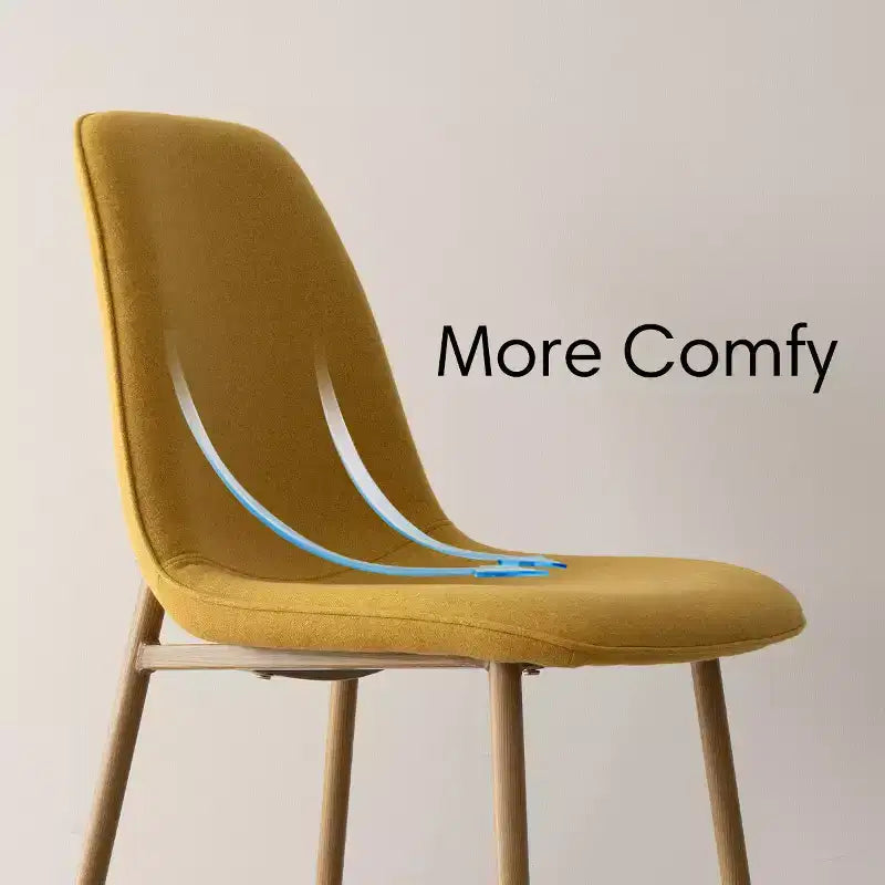 Ensemble de salle à manger rond 5 pièces, table piédestal 37" avec plateau aspect bois et chaises courbées rembourrées, style moderne-Panipeachy