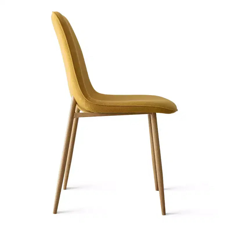 Ensemble de salle à manger rond 5 pièces, table piédestal 37" avec plateau aspect bois et chaises courbées rembourrées, style moderne-Panipeachy