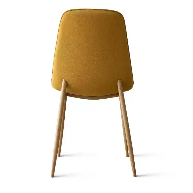 Ensemble de salle à manger rond 5 pièces, table piédestal 37" avec plateau aspect bois et chaises courbées rembourrées, style moderne-Panipeachy