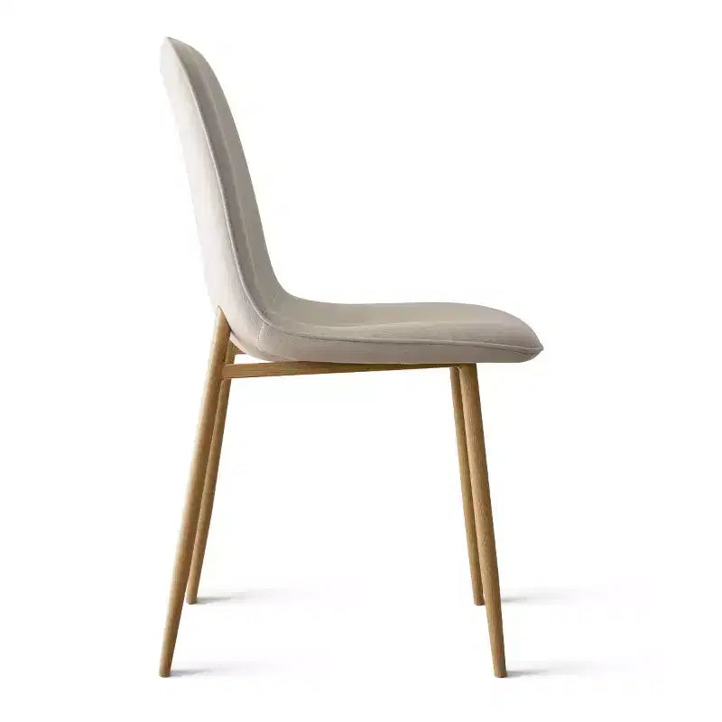 Ensemble de salle à manger rond 5 pièces, table piédestal 37" avec plateau aspect bois et chaises courbées rembourrées, style moderne-Panipeachy
