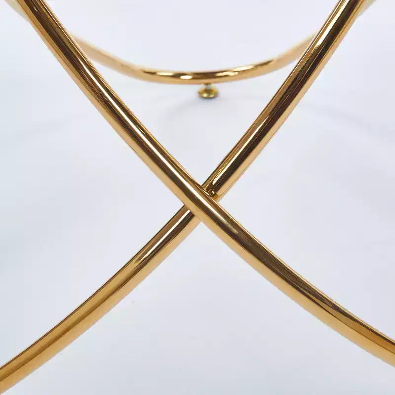 Ensemble de salle à manger 5 pièces avec plateau de table en verre et pieds en métal, design Mid-Century pour 4 à 6 personnes