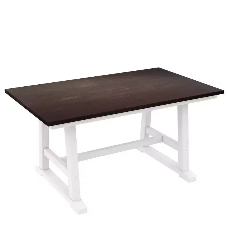 Ensemble de salle à manger Whisen 6 pièces en bois pour 6 personnes, table à manger rectangulaire et 4 chaises d'appoint, long banc