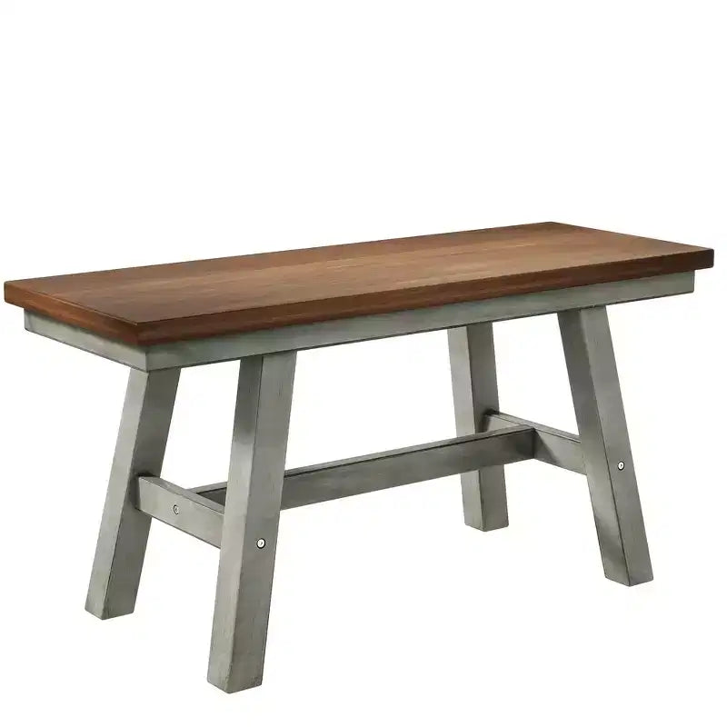 Ensemble de salle à manger Whisen 6 pièces en bois pour 6 personnes, table à manger rectangulaire et 4 chaises d'appoint, long banc