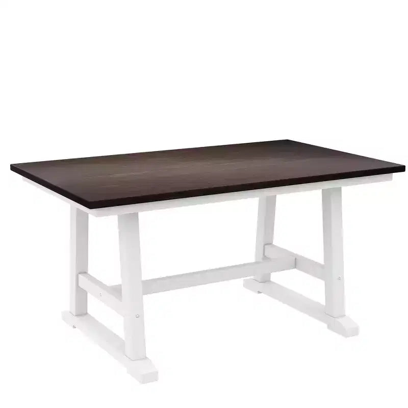 Ensemble de salle à manger Whisen 6 pièces en bois pour 6 personnes, table à manger rectangulaire et 4 chaises d'appoint, long banc